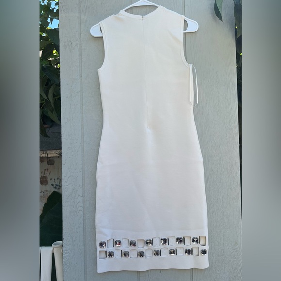 NWT St john dress & jacket suit set midi cream knit - Picture 4 of 10